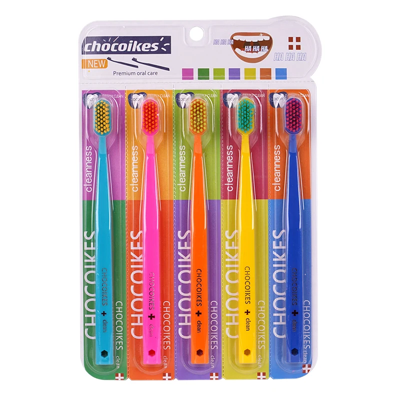 

5pcs Oral Tooth Care Toothbrush Portable Dental Clean Soft Bristle Interdental Tooth Brush Oral Hygiene For Adult Deep Cleaning