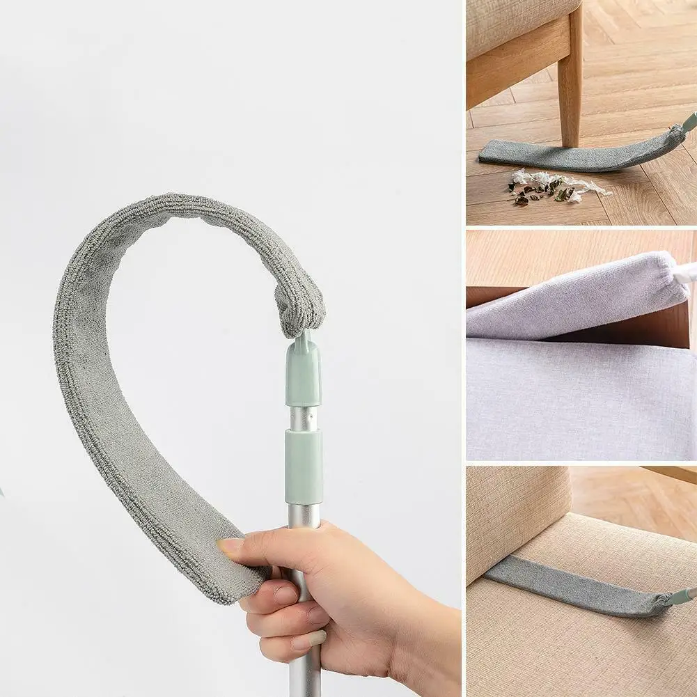 Long Handle Dust Brush Flexible Bedside Dust Brush Household Gap Telescopic Sofa Gap Microfibre Duster Hand Artifact Cleaning