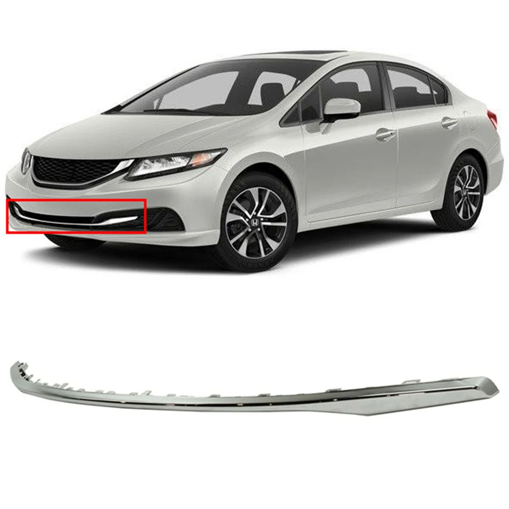 

Front Bumper Trim Center Chrome for 2013 2014 2015 Honda Civic Sedan