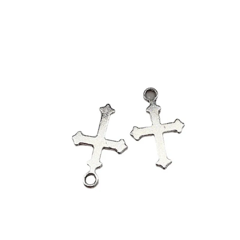 Factory Direct Sales 100 Pieces diy Combined  Ornament19mmCross Pendant Necklace Bracelet Earrings Clothing Pendant Materials