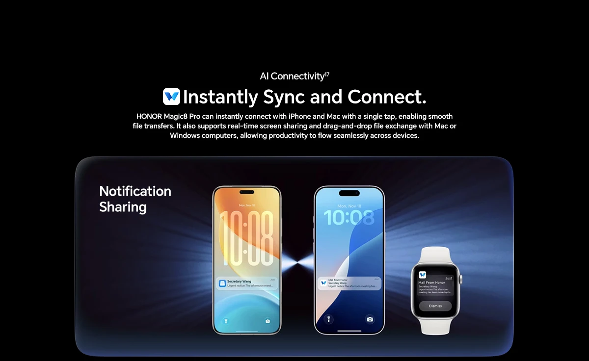 HONOR Magic8 Pro 12GB+512GB Global Version 5G Smartphone 6.71'' 120Hz OLED Display 200MP Cameras 7100mAh 100W SuperCharge
