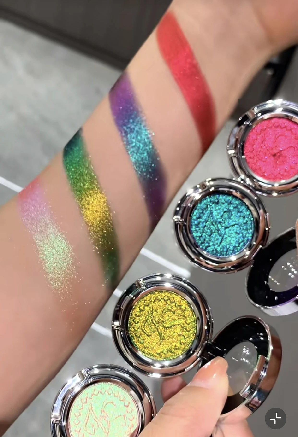 ظلال عيون الحرباء بتأثير لامع ، لون الحلوى ، متلألئ للغاية ، لون واحد ، زينة ، مكياج العيون #4