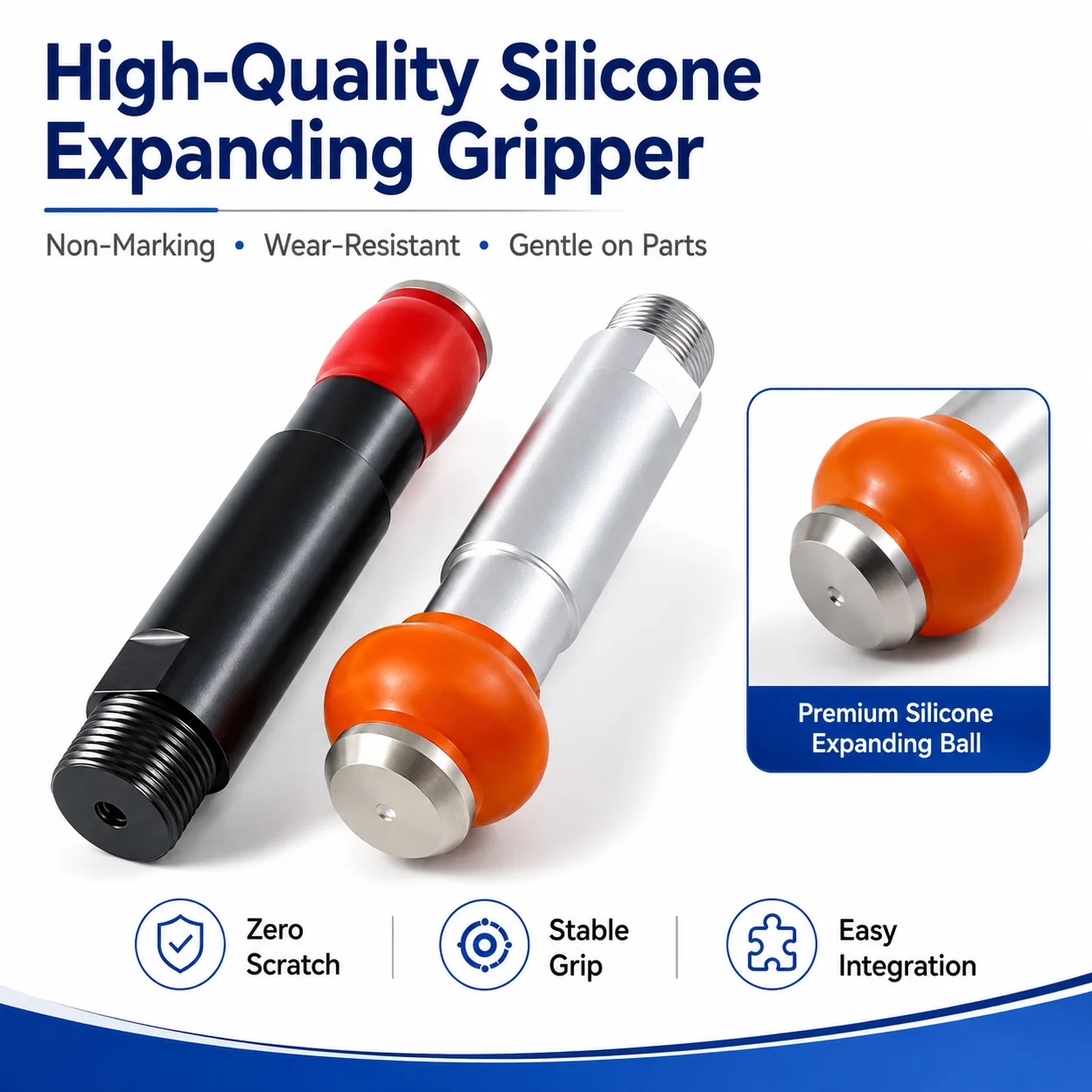 PZS14-10 PZS14-13 PZS14-15 Pneumatic Components Mini Inner Clamp Internal Support Expansion  Silicone Robot Gripper