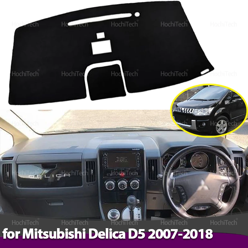 Pad Anti-UV Non-Slip Carpet for Mitsubishi Delica D:5 D5 D-5 5Gen 2007-2018 Dashboard Sun Shade Cover Mat 2010 2013 2016 2017