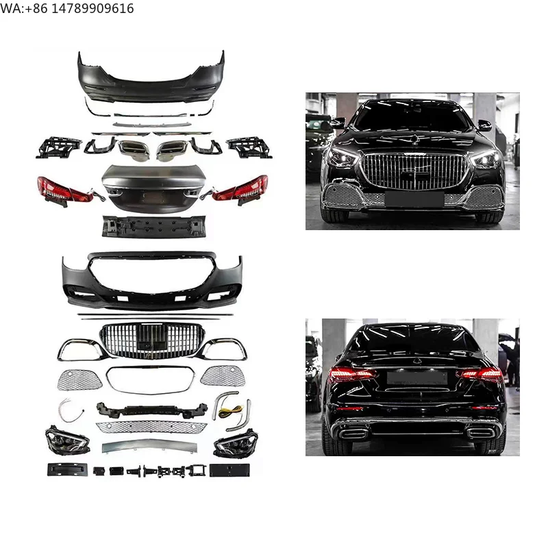 2016-2018 W213 Car Modification Upgrade Front Bumper Headlights Taillights Rear Bumper Taillights For  E-ClassBody Kit Full