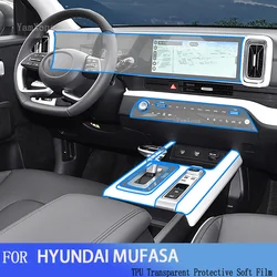 For HYUNDAI MUFASA 2023 Car Interior TPU Protective Film Center Navigation Instrucment Scratch Repair Sticker