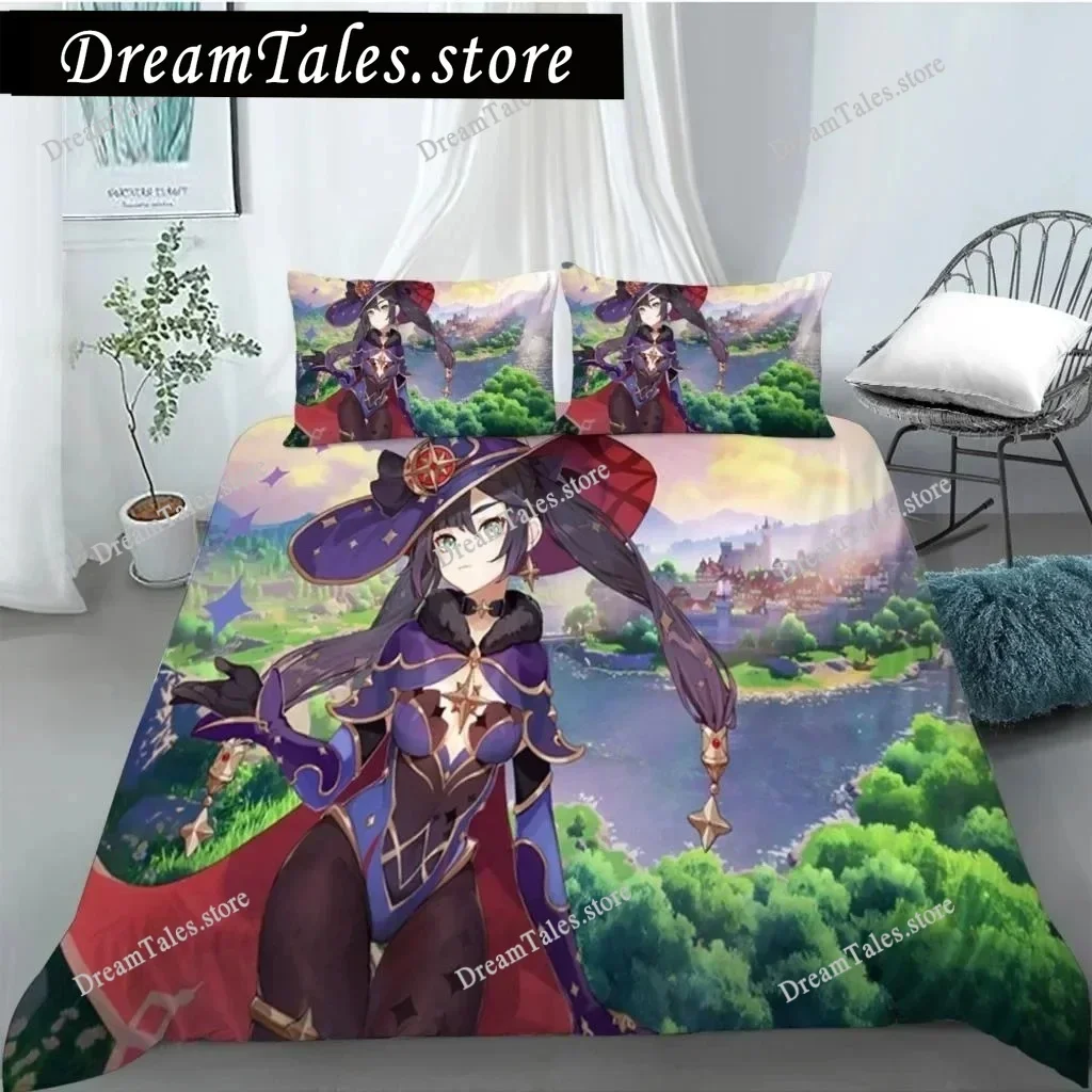 

Genshin Impact Bedding Set Single Twin Full Queen King Size Bed Set Adult Kid Bedroom Duvet Cover Sets 3D Print Game Bed Sheet36