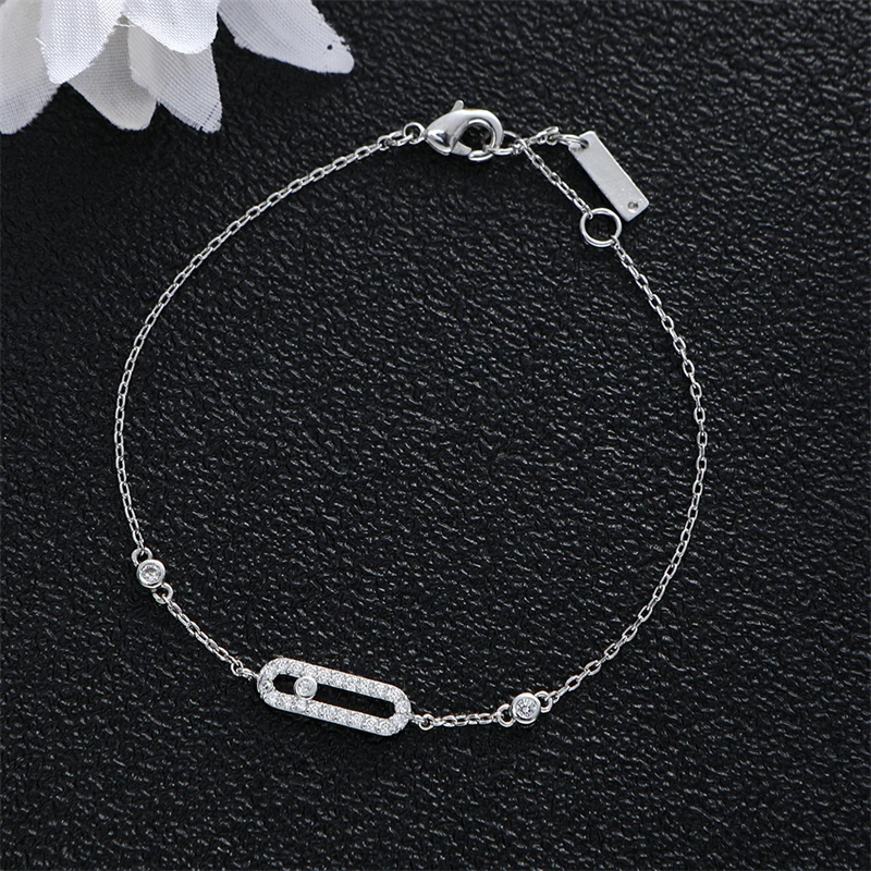 UILZ New Zircon Clasp Adjustable Bracelet For Women Summer Fashion Simple Commuting Bracelet For Girls Party Jewelry Gift