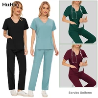 Uniforme clínico, traje exfoliante de moda, uniforme de Hospital, Joggers, ropa médica, uniforme de médico para enfermería, conjunto de exfoliantes para mujer