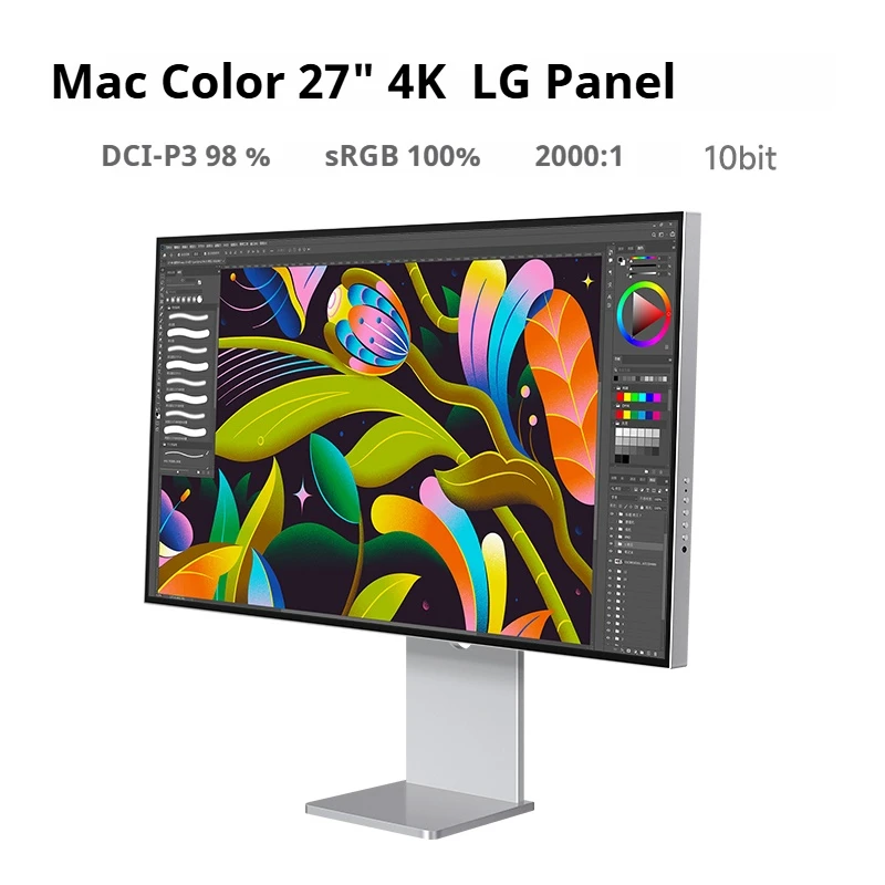 

27“4K Nano IPS Display 10Bit 100%sRGB 400cd/㎡ Professional Monitor Suitable for MacBook/Apple Aluminum Alloy Body