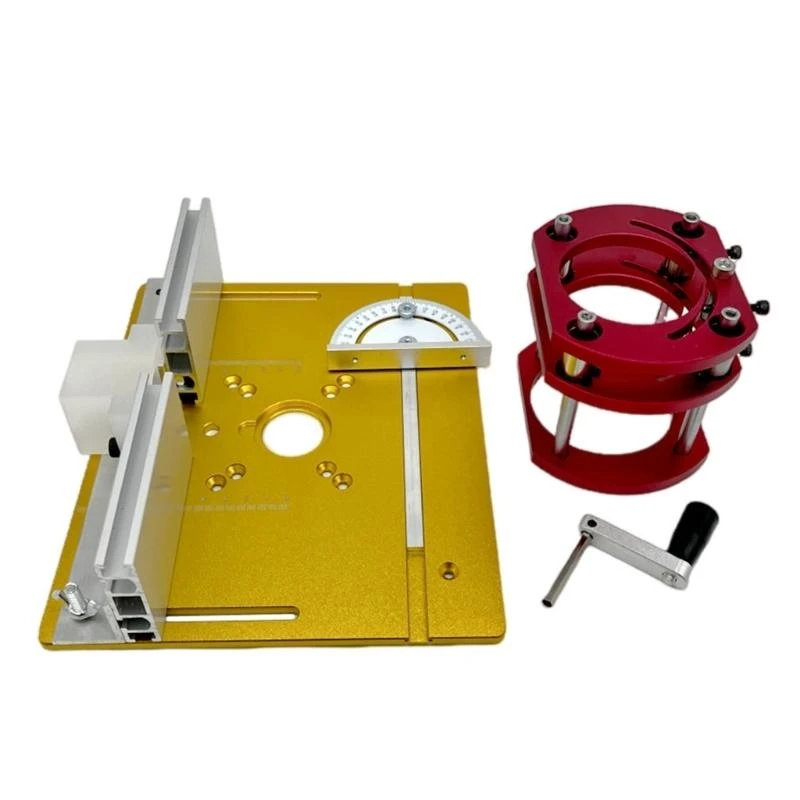 E15A Aluminum Milling Table for Router Insert Plate Router Table Insert Plate Easy Height Adjustment,Precise Woodworking