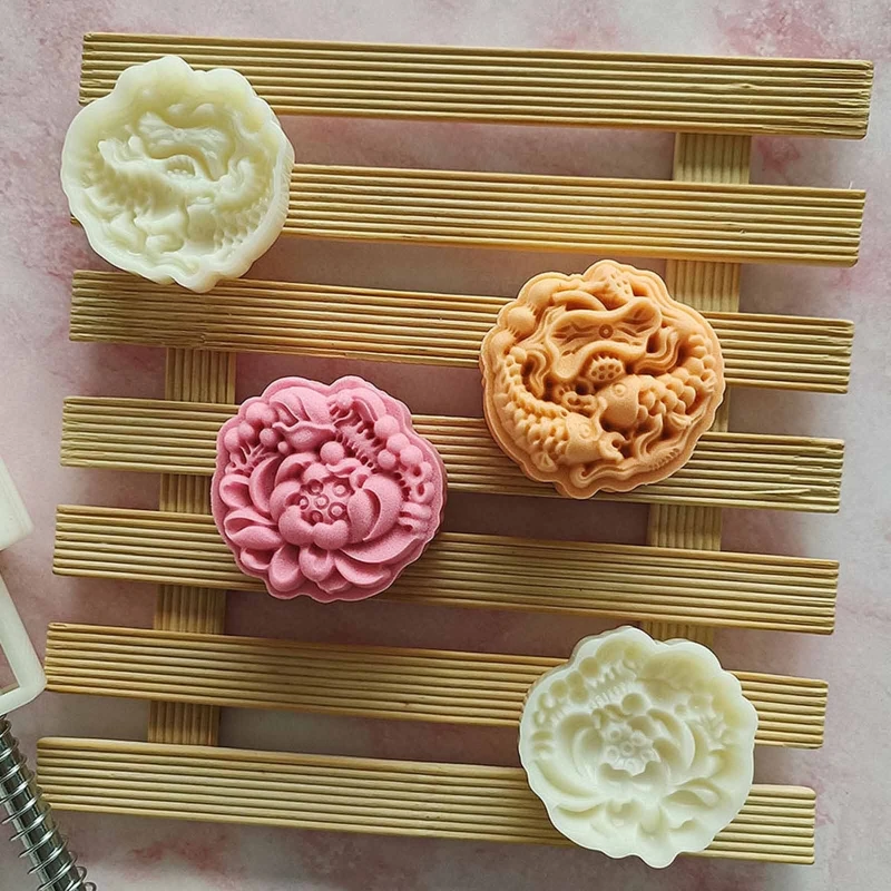 Mooncake 금형 축제 핸드 프레스 디저트 금형 주방 과자 장식 도구 Dropship