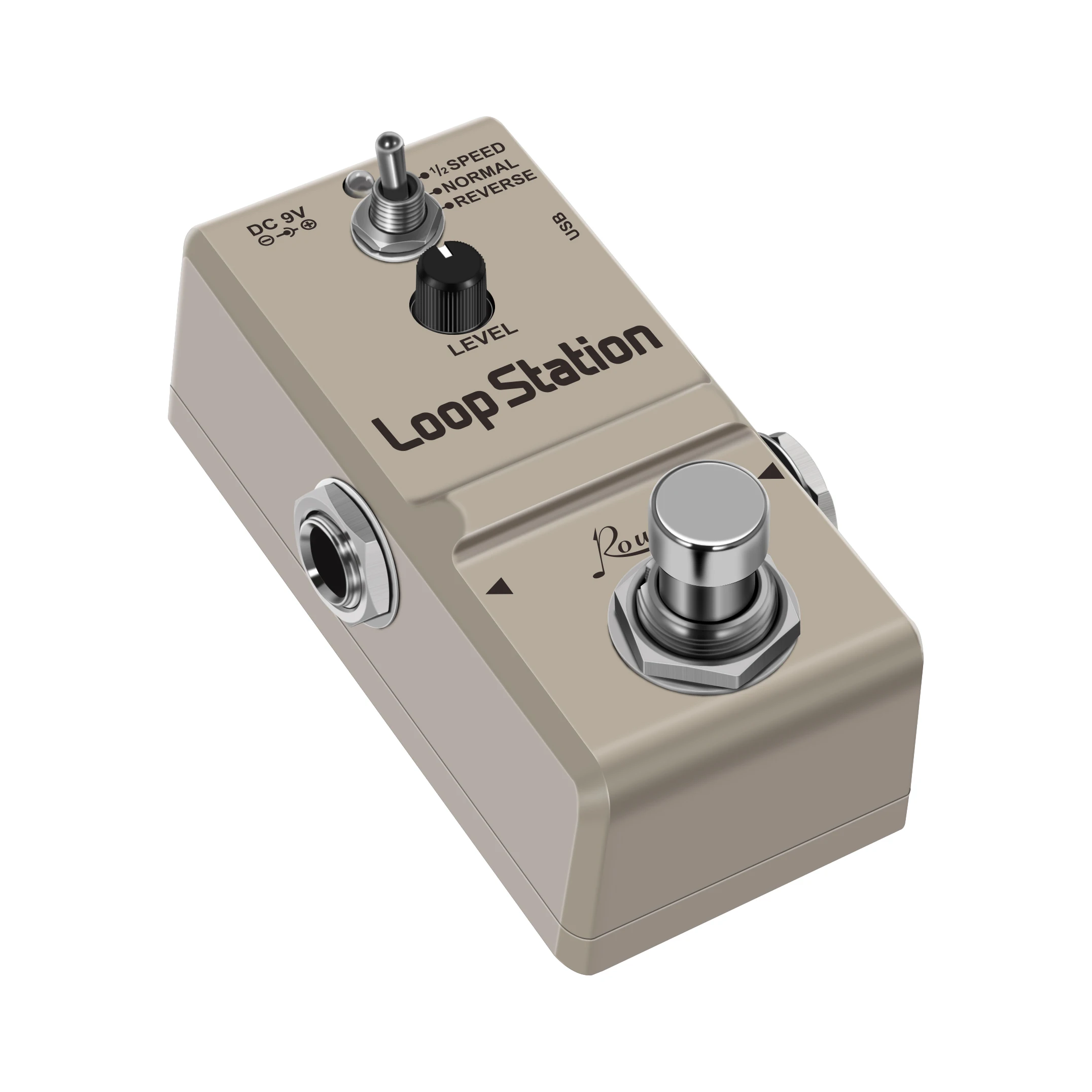 Rowin LN-332S Loop Station 48K Looper Pedal Unlimited Overdubs 10 Minutes of Loop, 1/2 time, Reverse Full Metal Case True Bypass