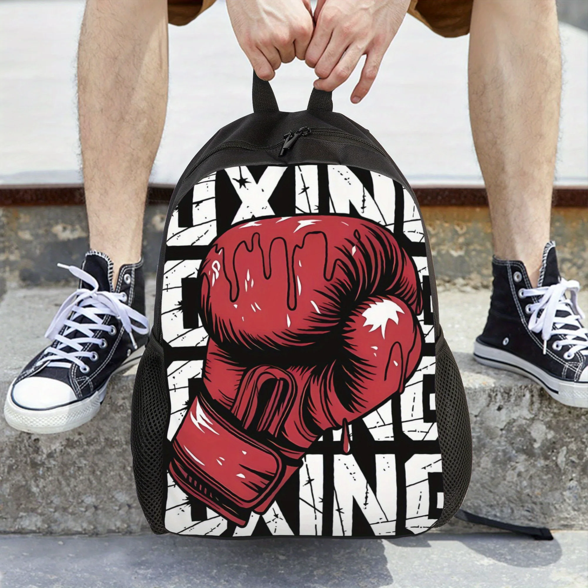 

Boxing club large-capacity backpack, fashionable and versatile, casual sports travel backpack