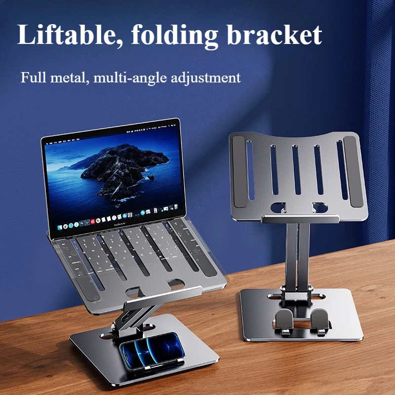 

All-metal notebook bracket with mobile phone same screen bracket can lift projector tablet bracket