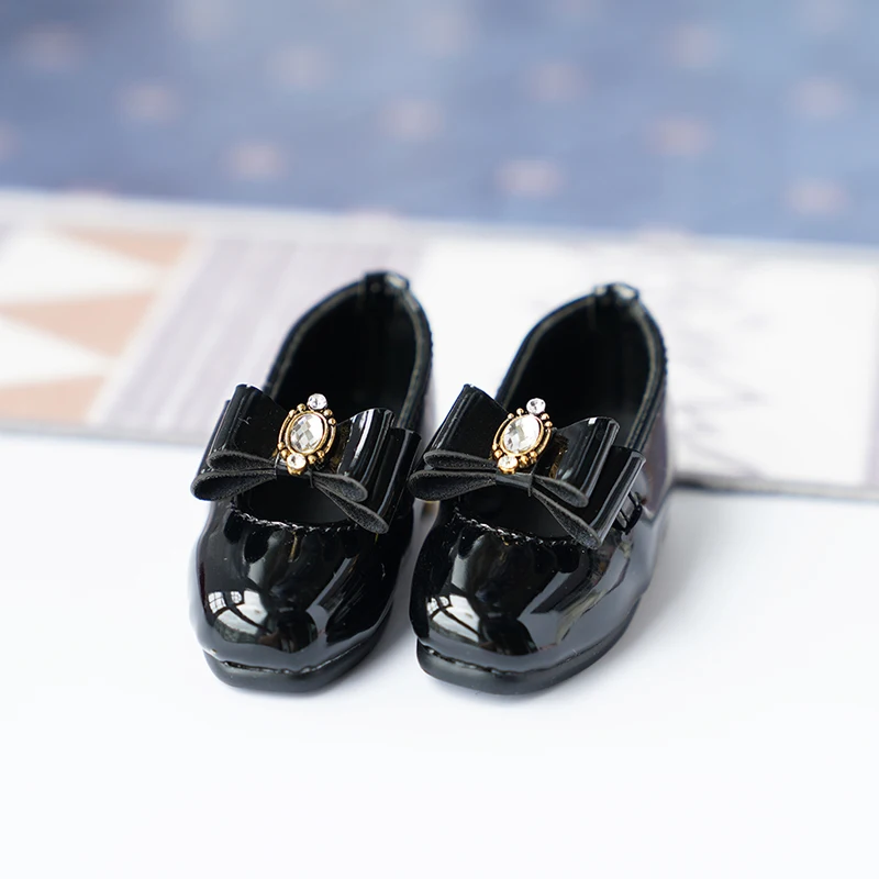 BJD doll shoes suitable for 1/4 size black patent leather BJD doll shoes 1/4 doll accessories