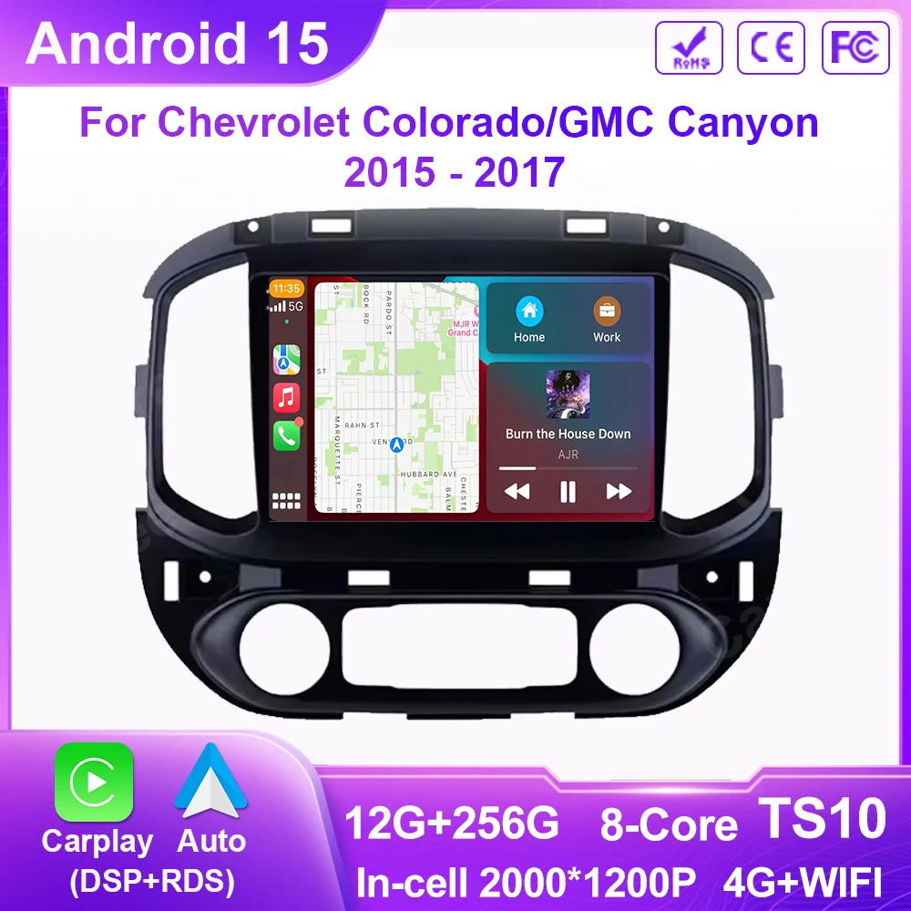 

Car Android Car Radio DVD For Chevrolet Colorado/GMC Canyon 2015 - 2017 GPS Navigation Multimedia Player 4G WIFI VT QLED Screen