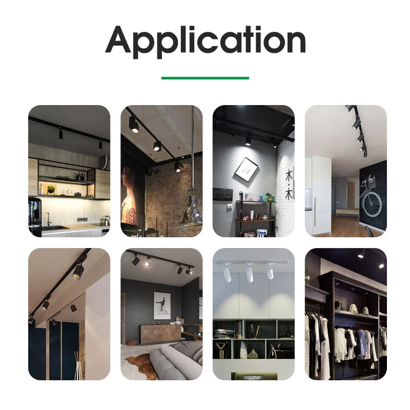 Led Track Light Rails 0.5M Full Set for 2 Wire Track Light Spotlight Rail Strip I-type T-type L-type Connector Ceiling Box