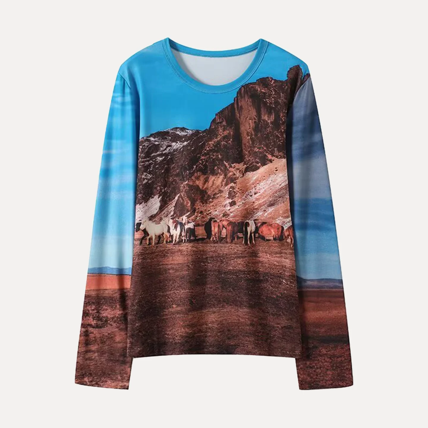 2025 Autumn New Sle Women's Faion Personali Loose Commute Simple Print Sweatirt Casual Loose Long Sve round Ne