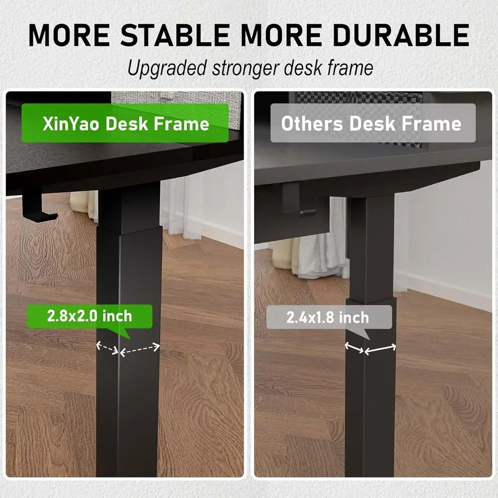 Height-Adjustable Electric Standing Desk with 5 Drawers, 55x30 Wide Desk for Sit-Stand Use, Supporting 290lbs, with Storage and