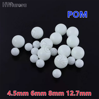 Dia 4.5mm 6mm 8mm 12.7mm POM Plastic Ball Round Beads White Polyformaldehyde Solid Balls