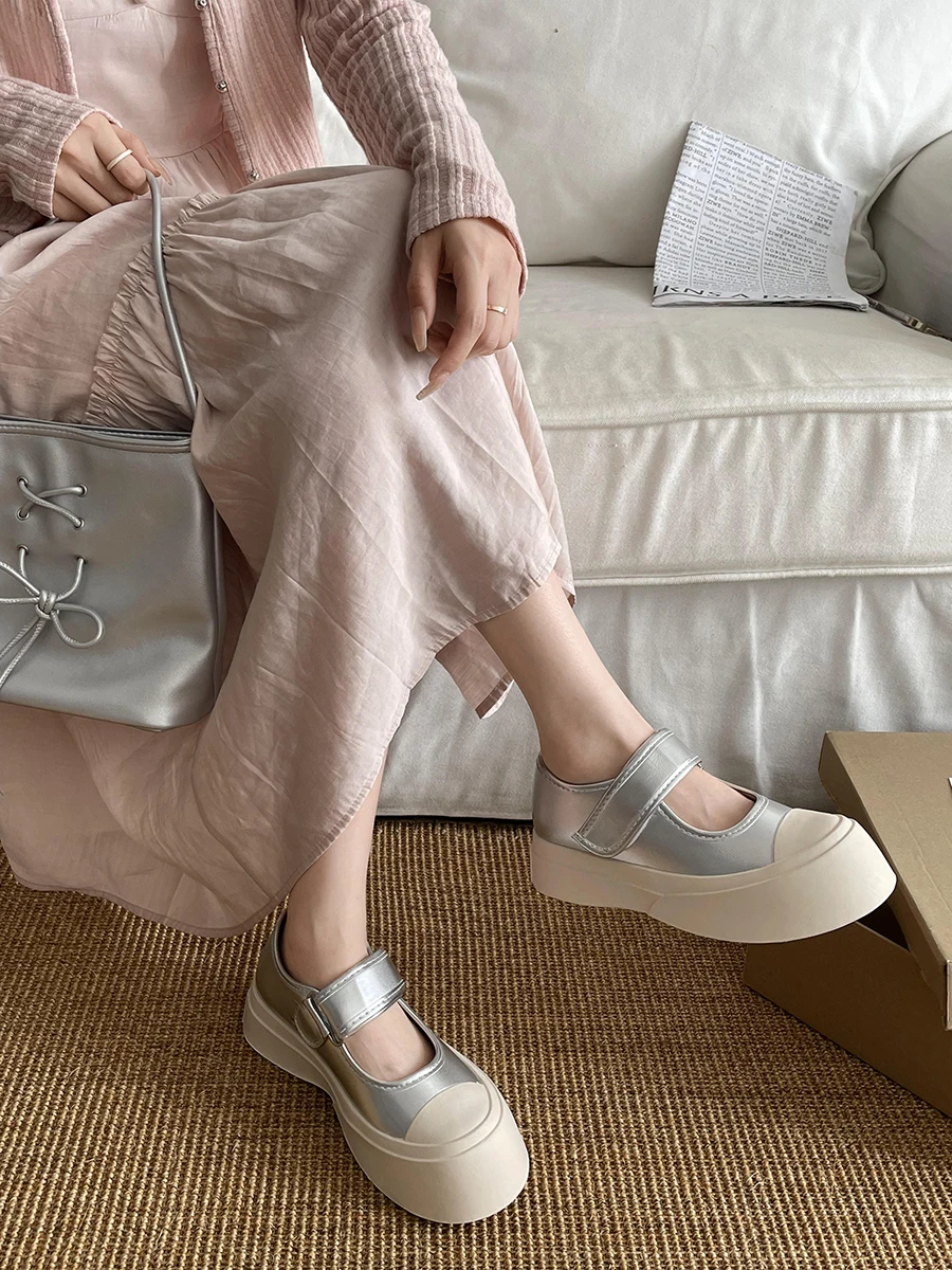 Summer Shoes Ladies Clogs Platform Women Round Toe Casual Female Sneakers All-Match Increas Height Shallow Mouth 2024 Creepers S