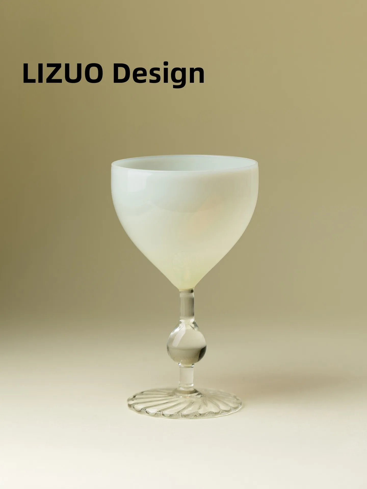 Rizuo Heat Resistant Glass Ice Jade High Foot Cup Home Drinking Water Cup Green Tea Cup Personal Owner Cup High End Drinking ...