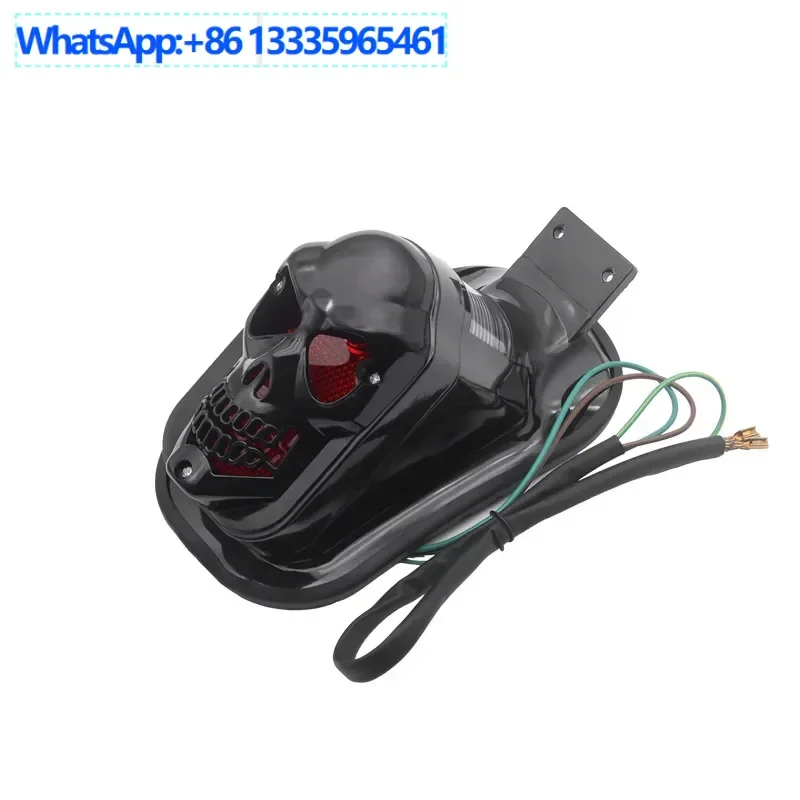 

10PCS motorcycle modified skull ghost head brake lights, tail lights, running lights