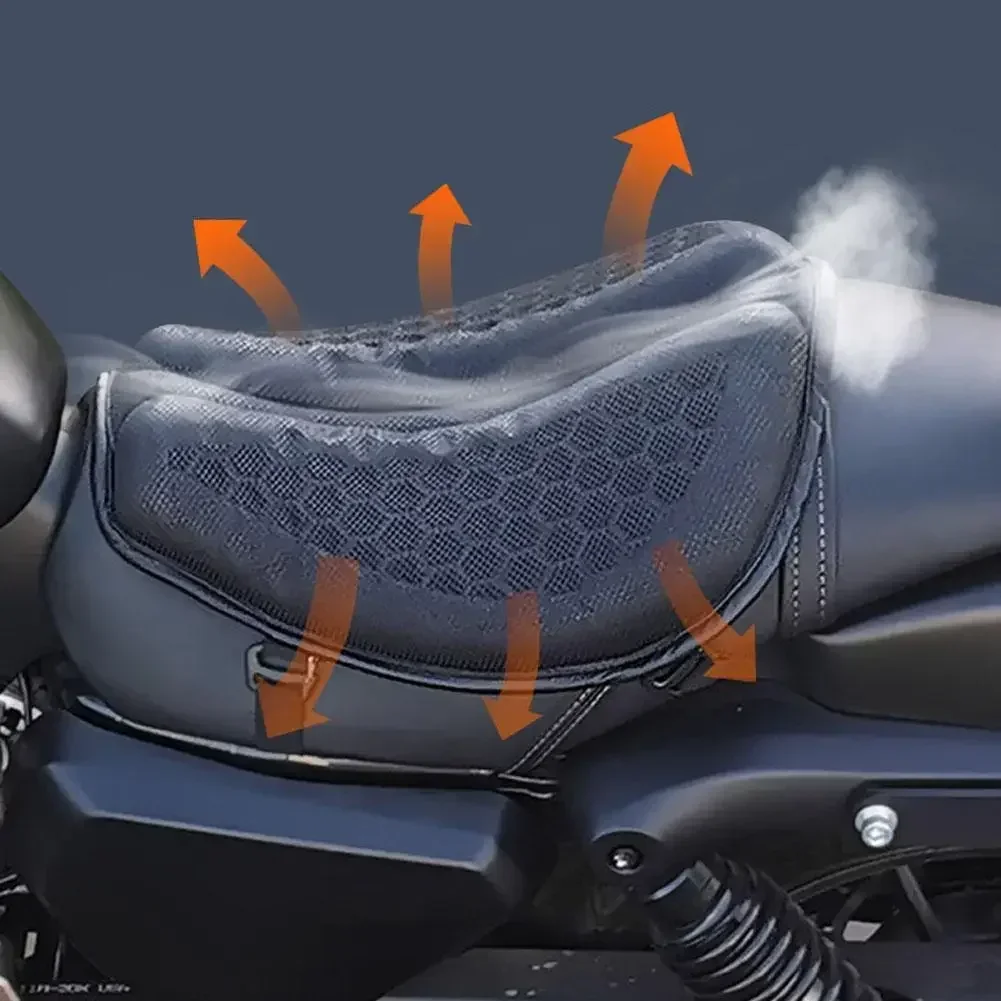 Foldable Motorcycle Gel Seat Cushion 3D Honeycomb Structure Shock Breathable Motorcycle Gel Seat Pad Gel Cushion For Seat