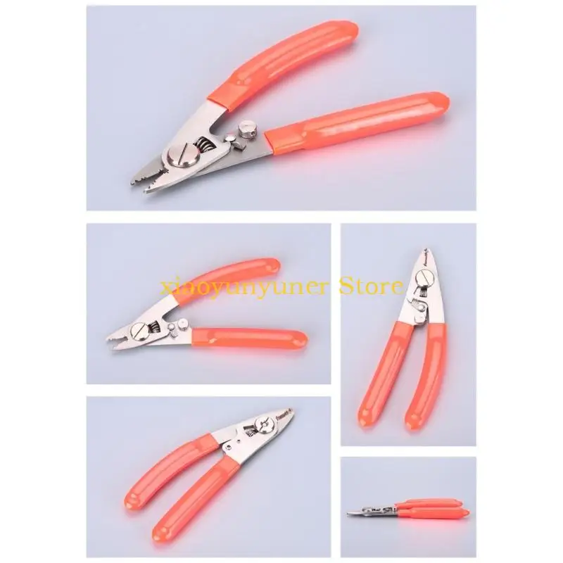 P9JB Heavy Duty 4 Jaw Millers Plier For Fiber Coating Removal Adjustable Calibers Safety Lock System