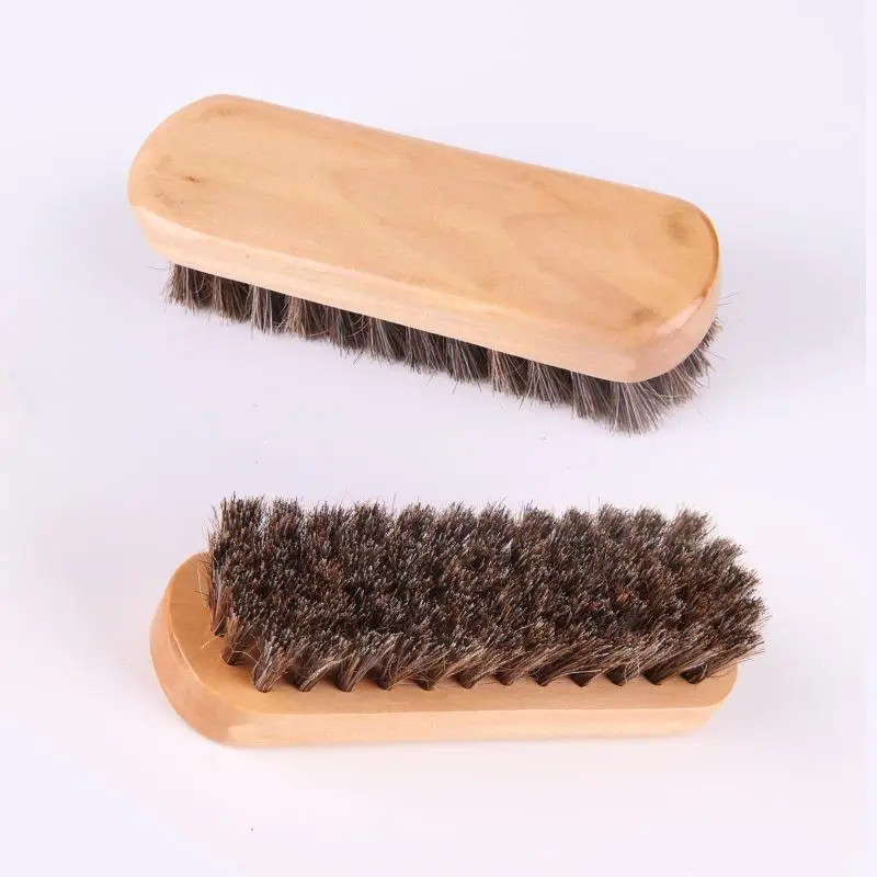 

1/3Pcs Horse Hair Cleaning Brush Wooden Handle Car Dashboard Leather Shoe Polishing Brush