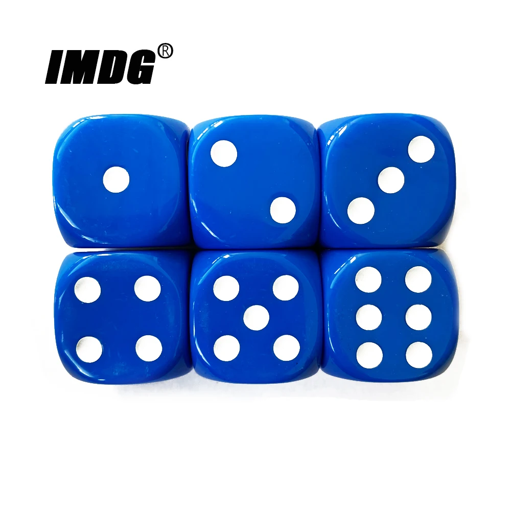 6pcs/pack New Acrylic Dice 25mm Red Black Round Corner High Quality Boutique Game Props Dice