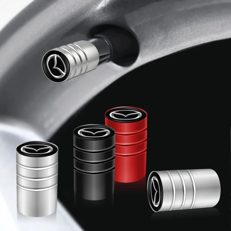 4 قطعة سيارة سبائك الألومنيوم غطاء الإطارات غطاء الصمام اكسسوارات لمازدا 3 6 CX5 2 CX3 CX9 MX5 RX8 Axela Demio Atenza MS