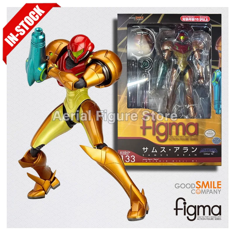 В наличии: Готовая фигурка GSC Figma 133 METROID Other M Samus Aran, аниме-игрушка, подарок, в упаковке из пенопласта, для детей