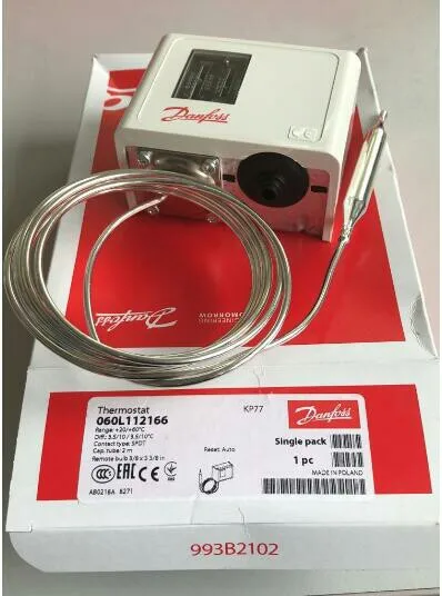 Free shipping KP77 060L112166 Genuine Danfoss Temperature Switch Temperature Controller Oil Temperature Controller