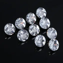 dophee 10pcs 18mm Crystal Diamond  Rhinestone Round Buttons Sewing Sofa DIY  Buttons Accessories