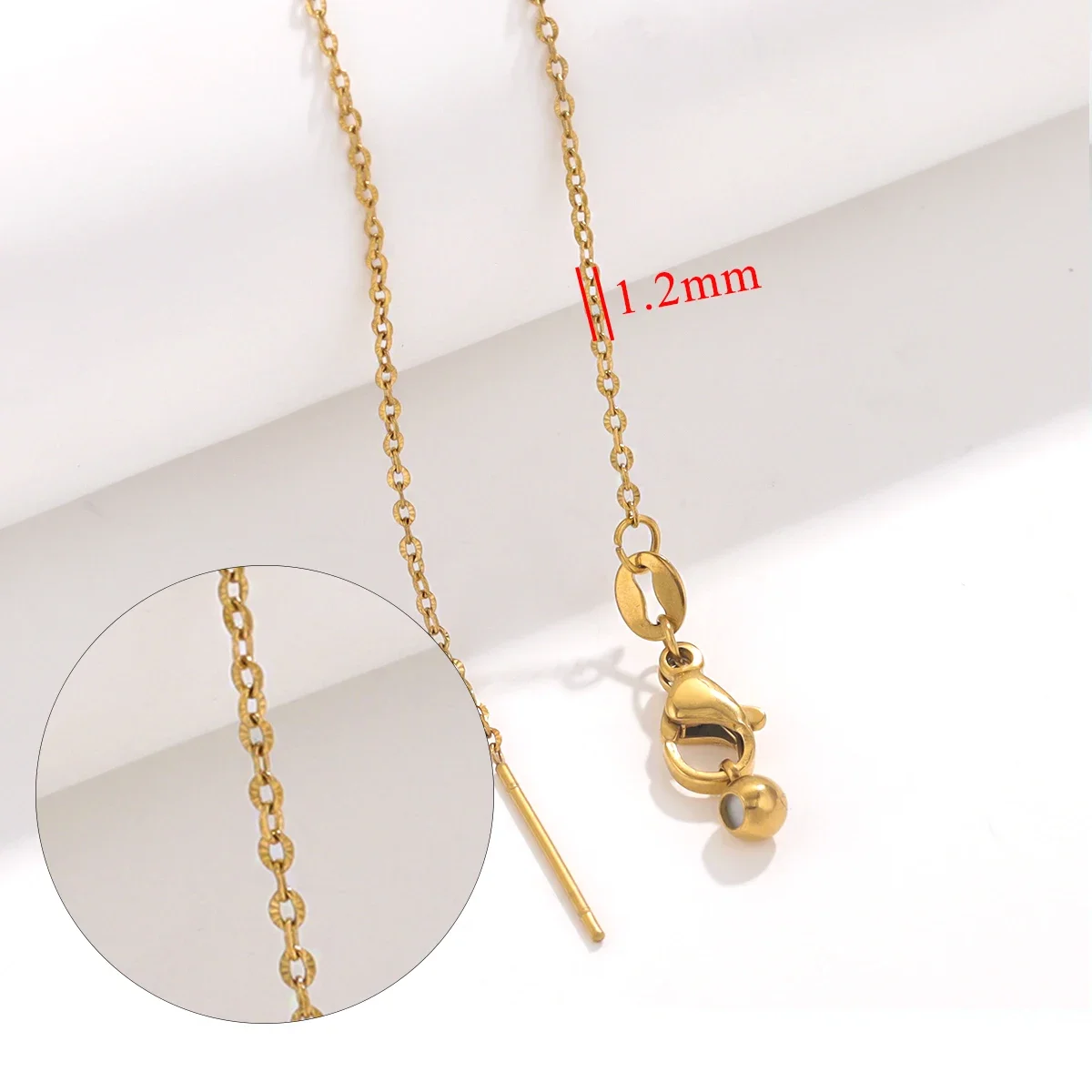 5pcs Adjustable Stainless Steel Chains for DIY Jewellery