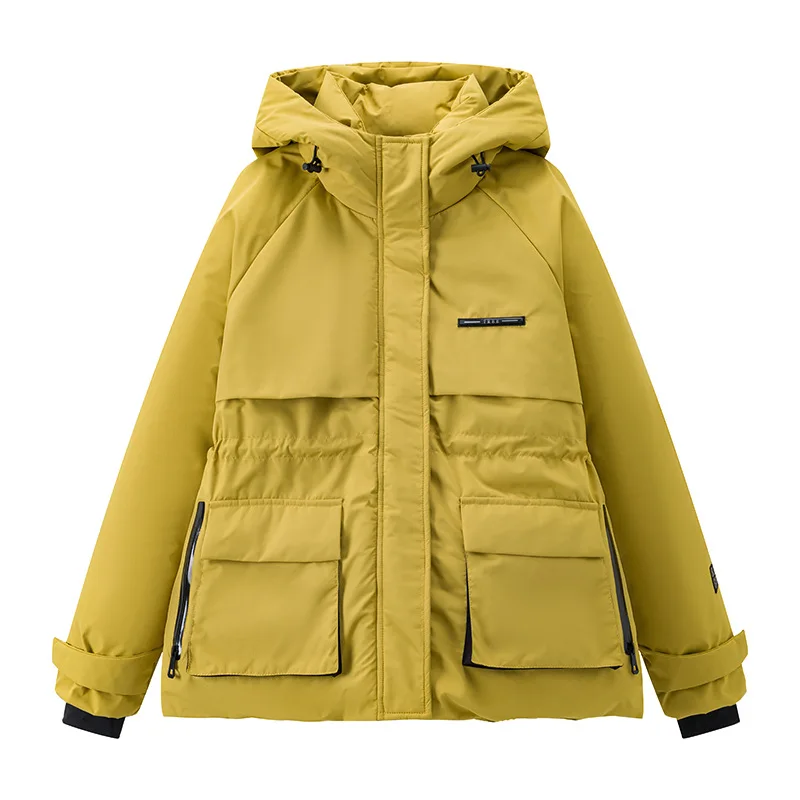 

Women Parkas Short Coats Hooded Zipper Jackets Slim Fit Thick Warm Y2k Streetwear Elegant Jacket Work Coat Autumn Winter 2025