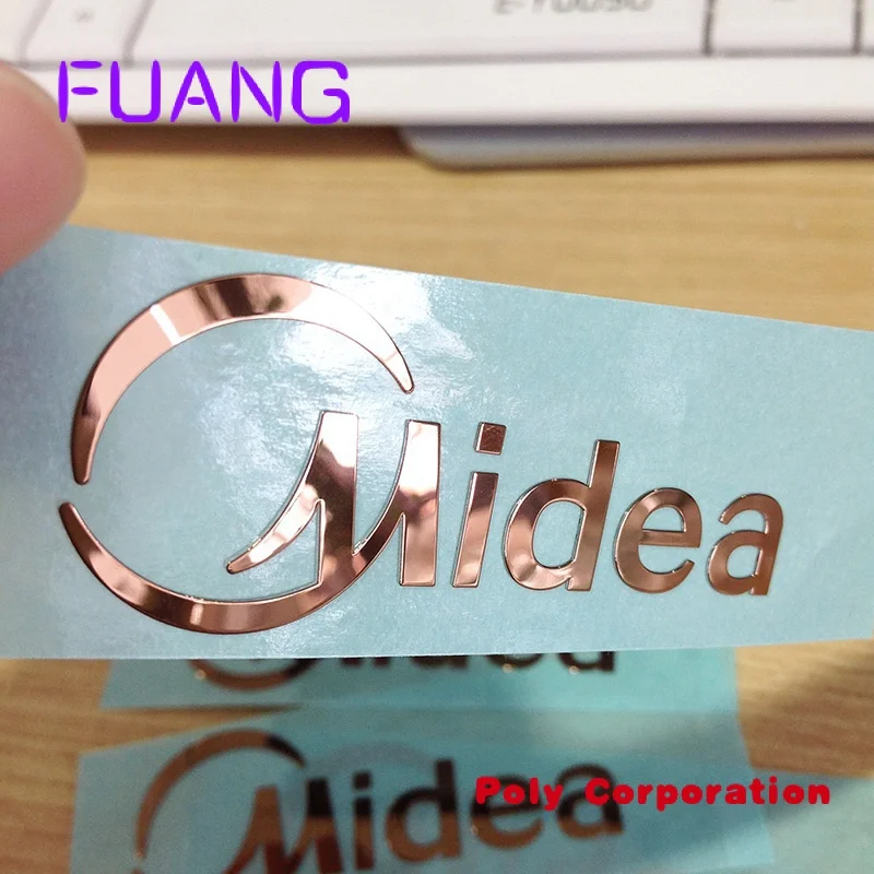 Aangepaste Mode Sliver Sticker Label Metalen Sticker Metalen Letter Nikkel Sticker Hoge Kwaliteit Elektroformed Label Dun Nikkel Logo