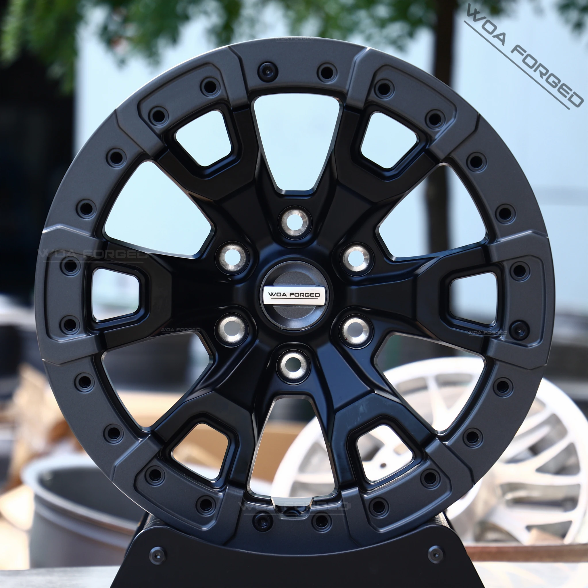 

Offroad 5x127 Forged Wheels 17 18 Inch Rims 9J Black Alloy Beadlock Wheels Hubs for Jeep wrangler JK Grand Cherokee Gladiator