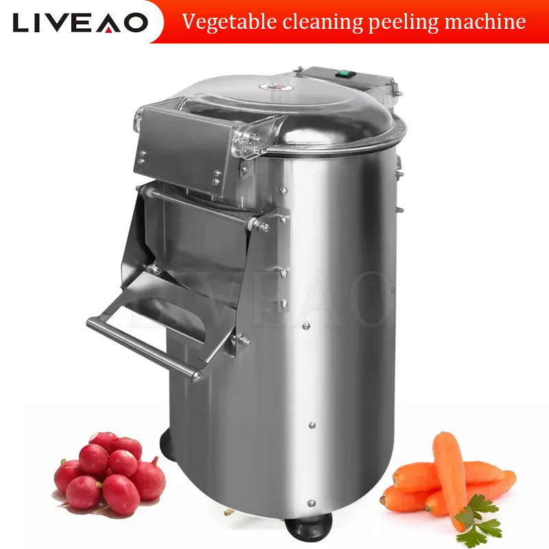 

Root Vegetable Fruit Ginger Cassava Washer Peeler Potato Cleaning Peeling Machine Ginger Skin Peeler Industrial