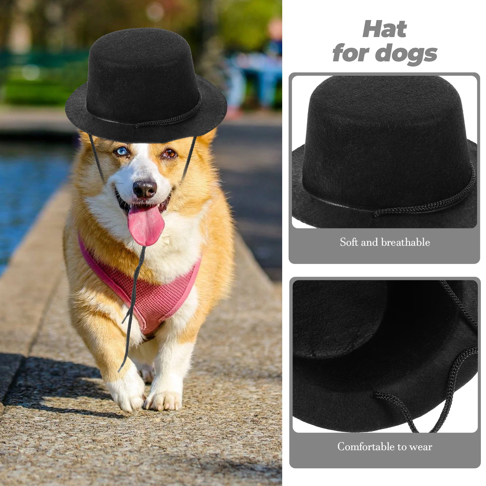 

2pcs Pet Party Decor For Dogs Cats Adjustable Festival Costume Accessory Puppy Kitten Pet Supplies Party Dog Hat Festival Puppy