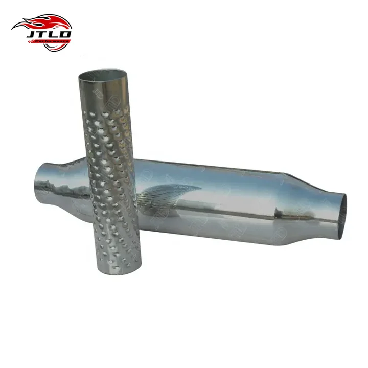 JTLD 2.5'' 3'' 3.5'' Car Universal Exhaust Resonator Middle S-ilencer Straight Or Tornado Through Design Exhaust Resonator