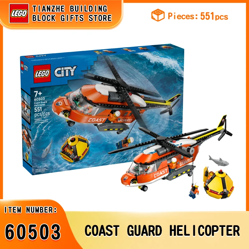 

LEGO City 60503 Вертолет береговой охраны | Реалистичный конструктор для создания сцен, подходящий для всех возрастов