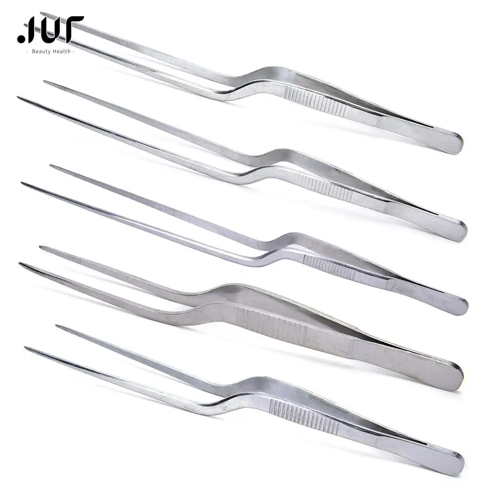 

1Pc Top Quality Stainless Steel Medical Tweezers Professional Ear Cleaner Care Ear-Pick Tool Bending Tweezers Drop Shipping