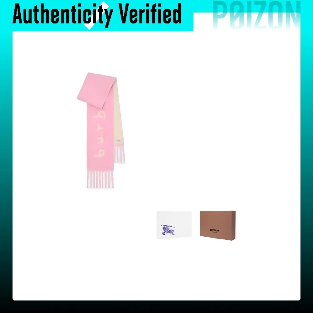 Burberry Wool Alpaca Polyamide Knit Scarves Women's Pink 81172671