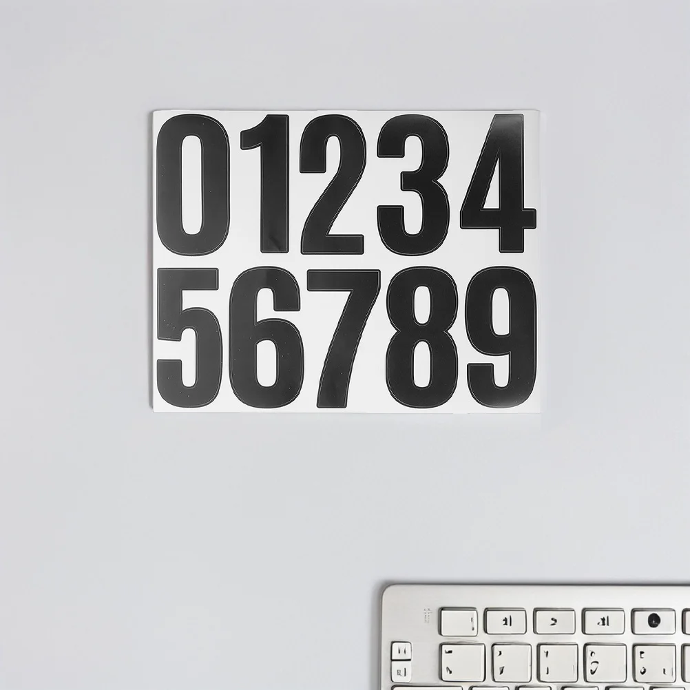 

10 Sheets Waterproof Mailbox Numbers Self-Adhesive Stickers for House Door Trash Can Outdoor Address Numbers Trash Can Number