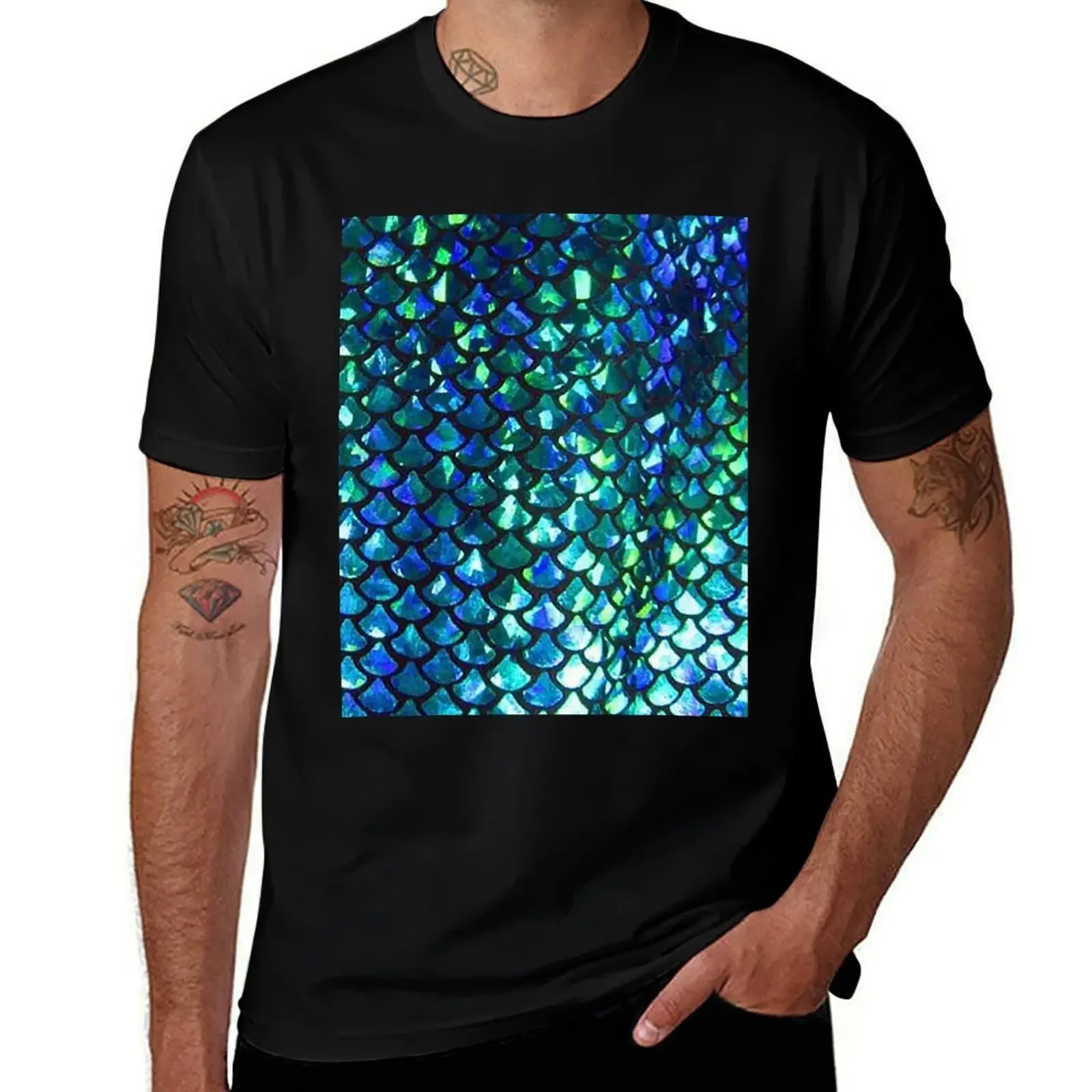 MERMAID fish scales & shimmery glimmer! T-Shirt shirts graphic tee for a boy men clothes