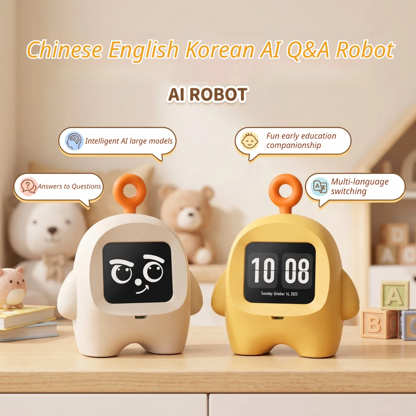 robot-jouet-intelligent-a-commande-vocale-avec-fonction-de-questions-reponses-en-anglais-chinois-japonais-et-coreen-pour-l’apprentissage-precoce-et-l’education-un-cadeau-educatif