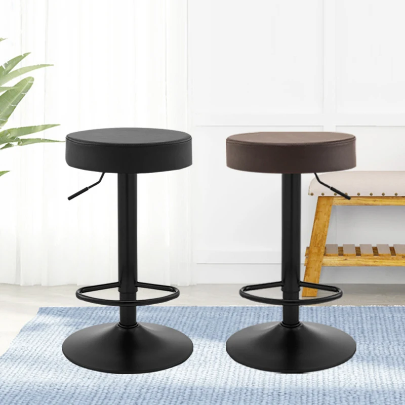 

Small Round Home Use, High Stool, Popular In Milk Tea Shops, Adjustable And Rotating, Suitable For Bar Counters, Beaut